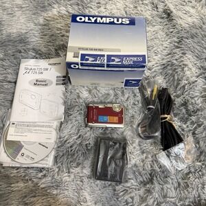 Olympus Stylus 725 SW 7.1MP Digital Camera-Shock & Waterproof Red Open Box